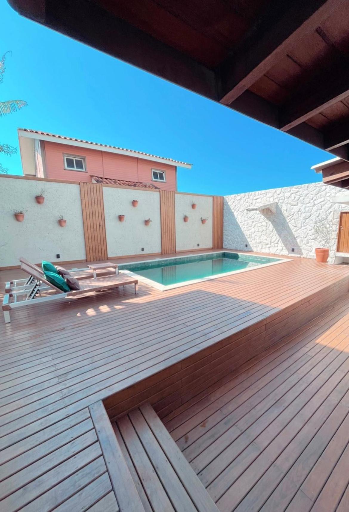 Casa com piscina e acesso a pé à Praia do Santinho Florianopolis Exterior foto